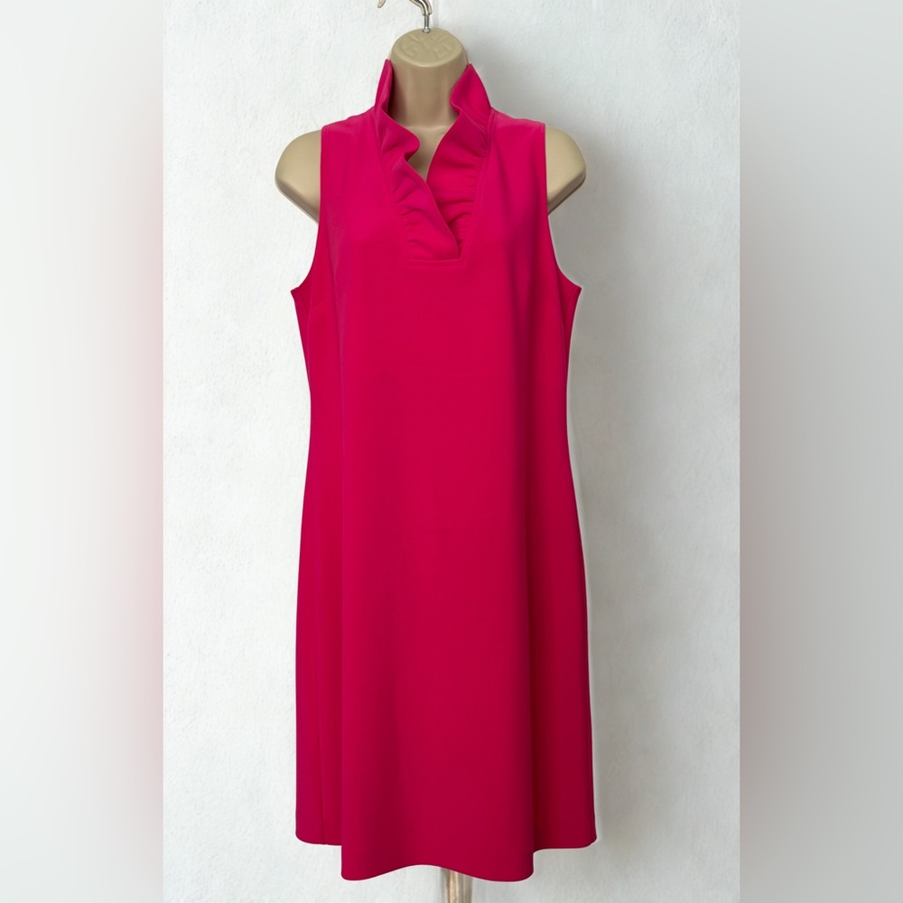 Joseph Ribkoff Fuchsia ruffle Dress - Picture 5 of 14